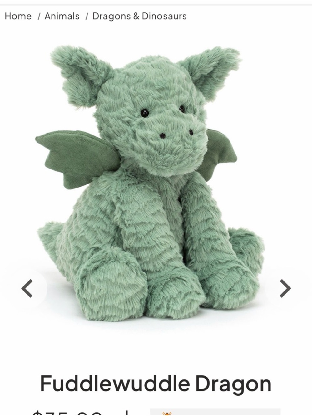 Jellycat Fuddlewuddle Dragon